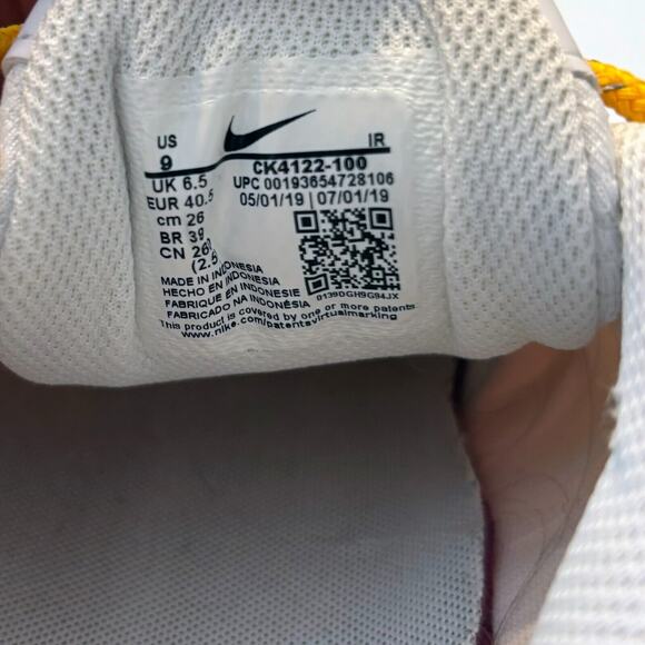 Nike Air Max Tailwind IV White University Gold 2019 Women’s Size 9 Running Shoes - Picture 9 of 9